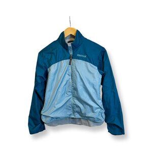 Marmot Jacket Womens Small Blue Soft Shell Windbreaker Defect